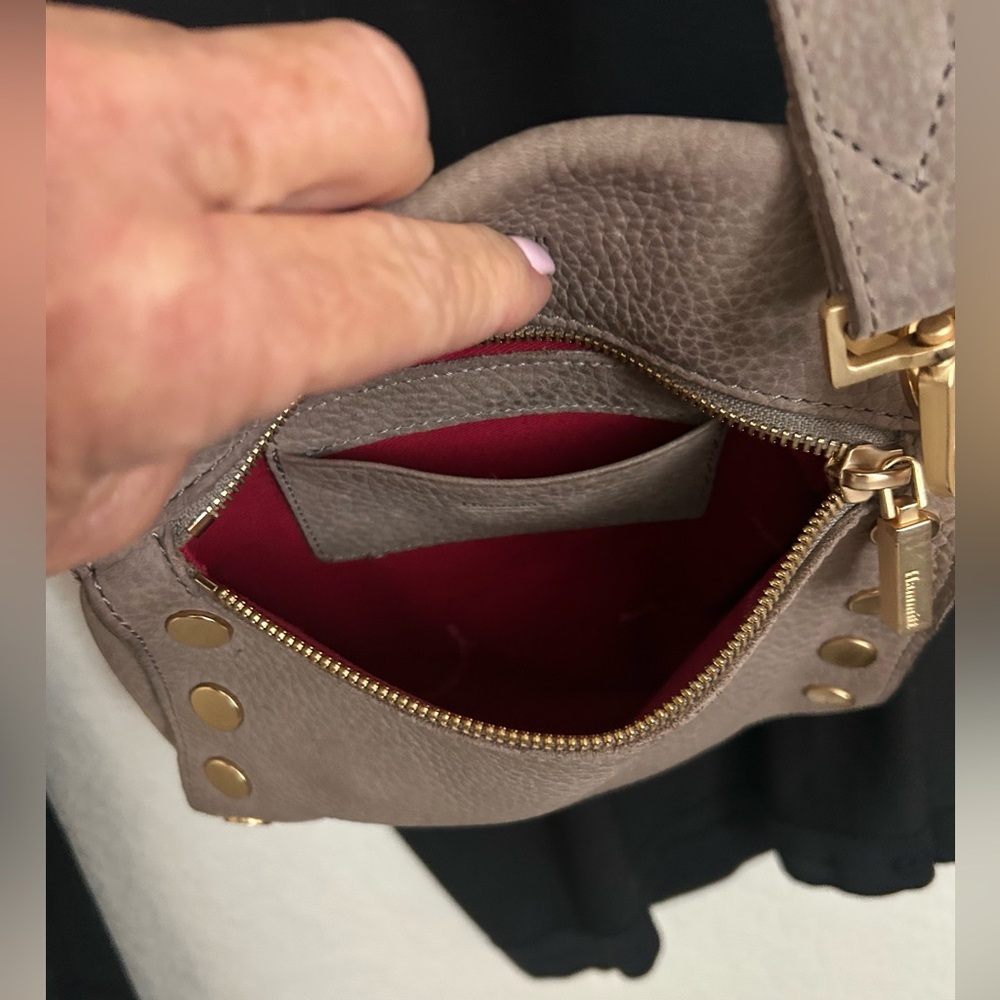 Hammit "Tony" Small Pewter Crossbody - gold brushed accents - Picture 7 of 10